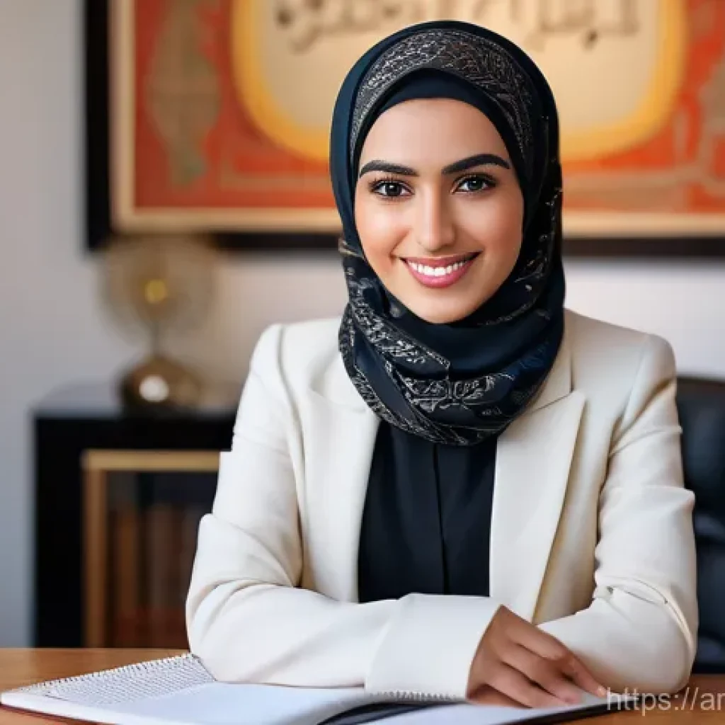 합성생물학 연구의 비윤리적 사례 - A captivating close-up portrait of a young, stylish Arab woman in her late 20s, wearing a contempora...